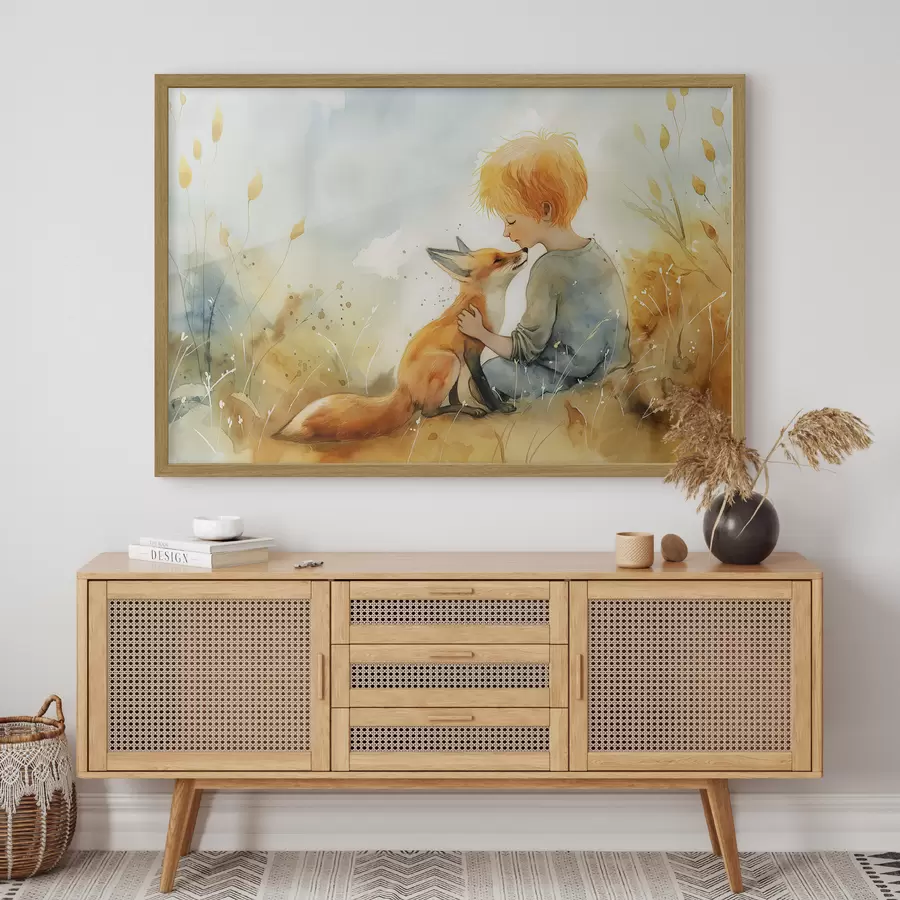 Fototapetes Mazais princis ar lapsu f38790
