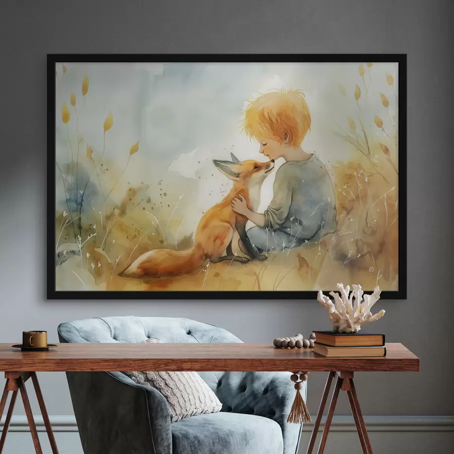 Fototapetes Mazais princis ar lapsu f38790