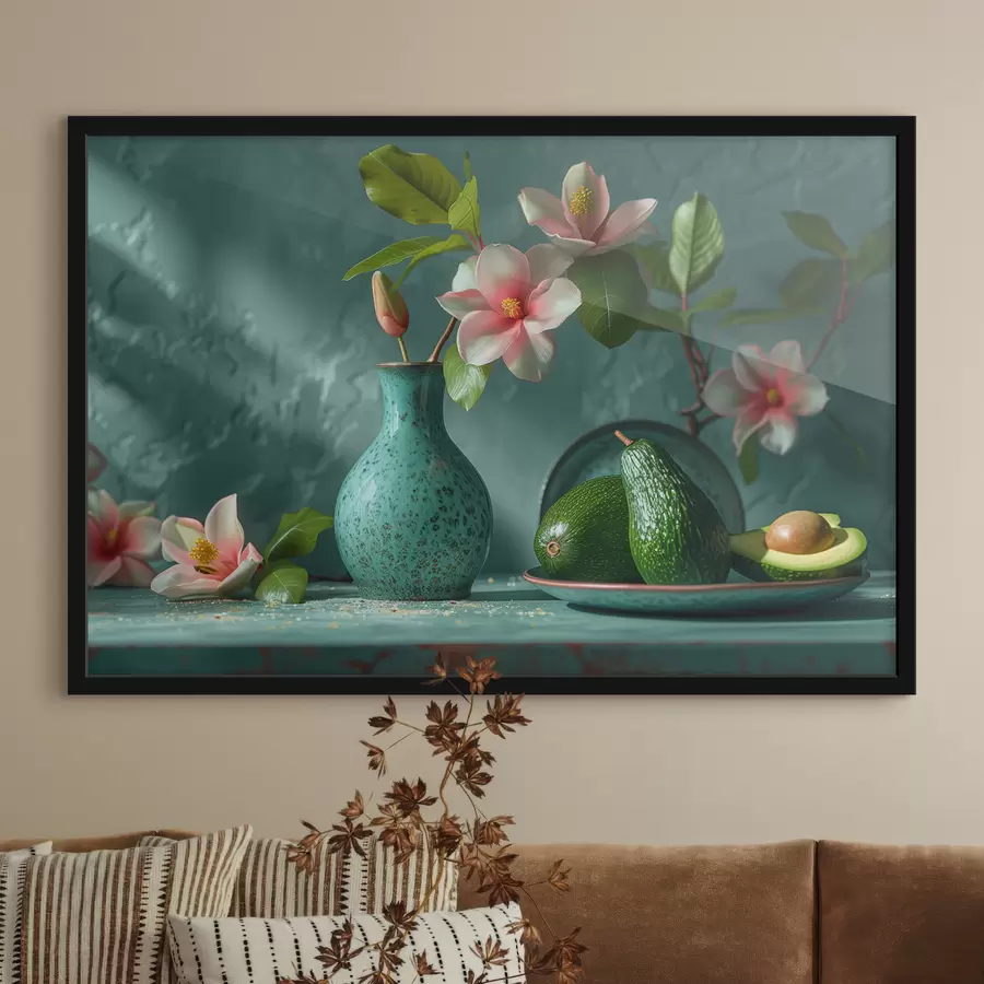 Fototapetes Avokado un liliju sastāvs f38687