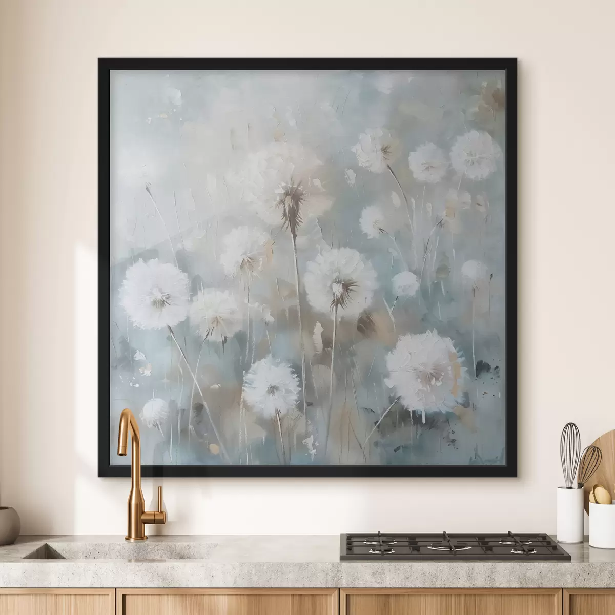 Plakāts Pieneņu augu un ziedu lauks apdrukāta tekstūra f38932