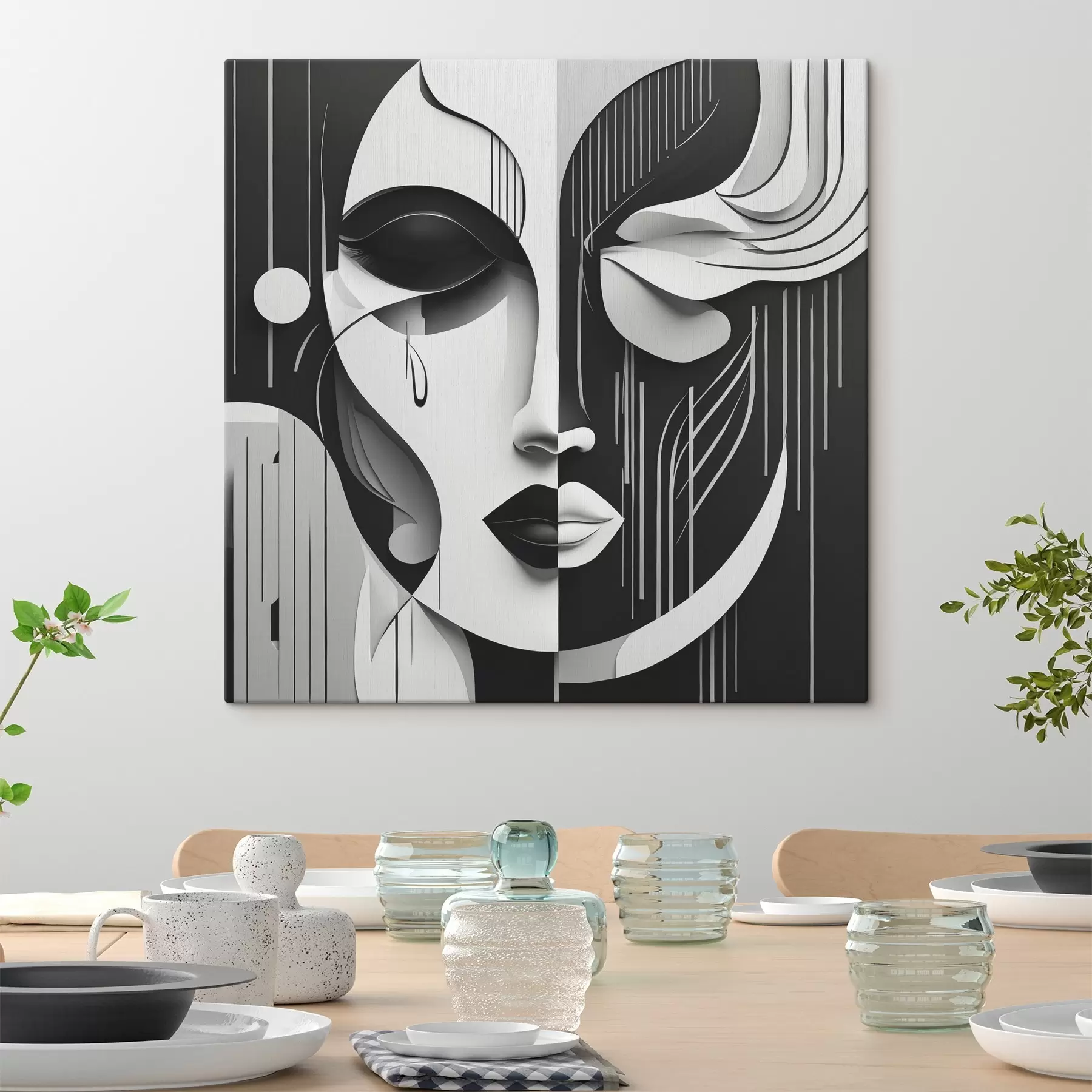 Glezna Melnbalta maska s38850