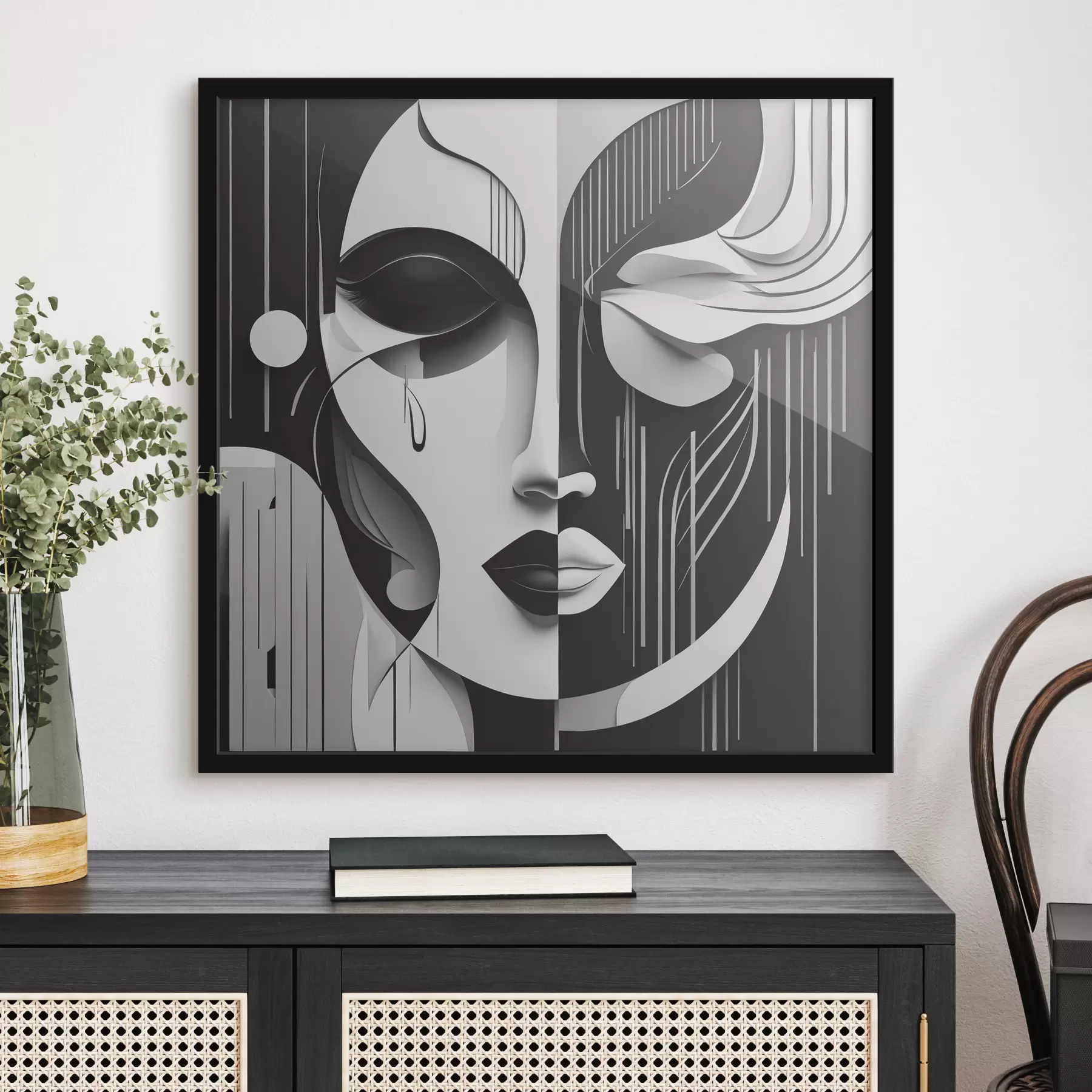 Glezna Melnbalta maska f38850