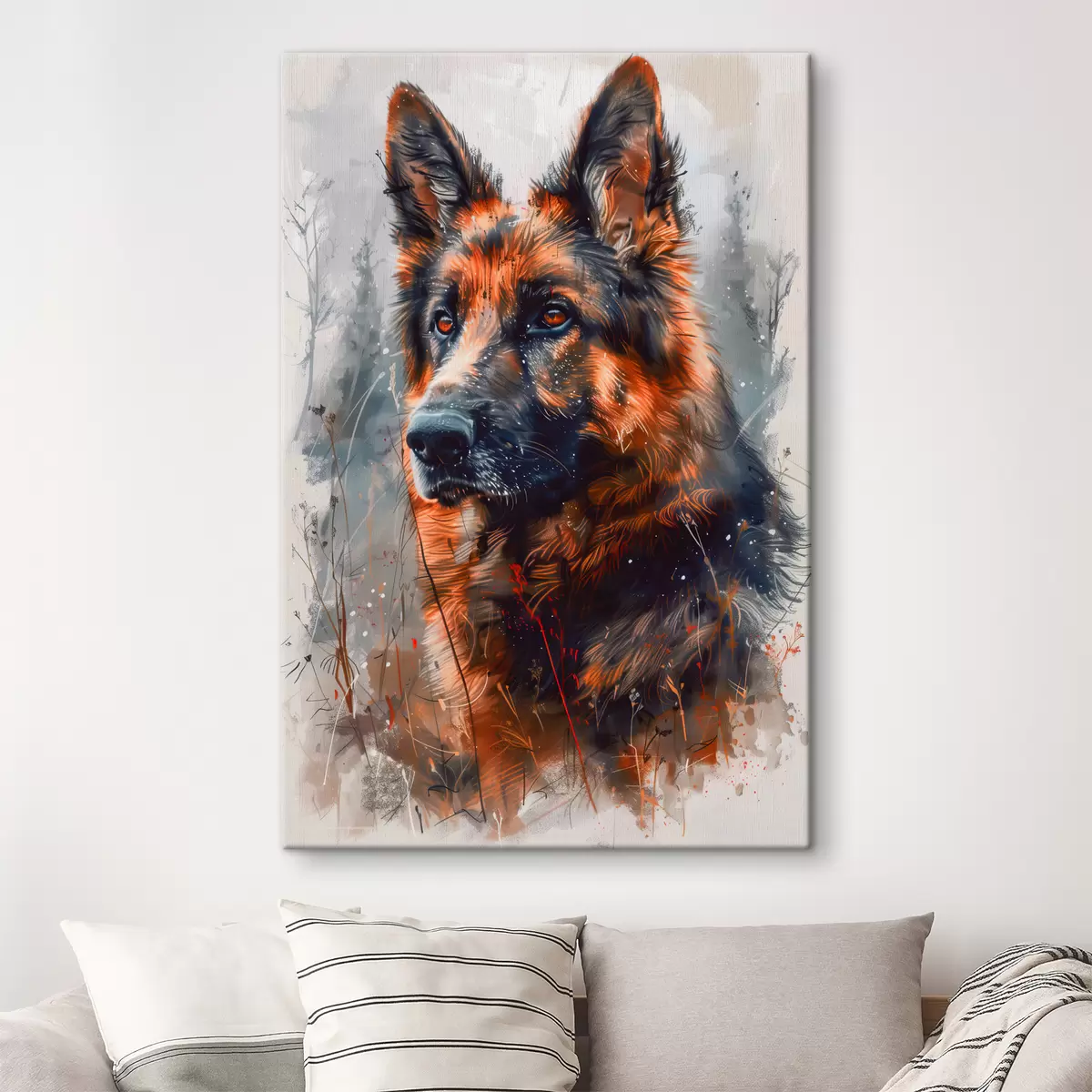 Glezna Vācu aitu suņa portrets s38995