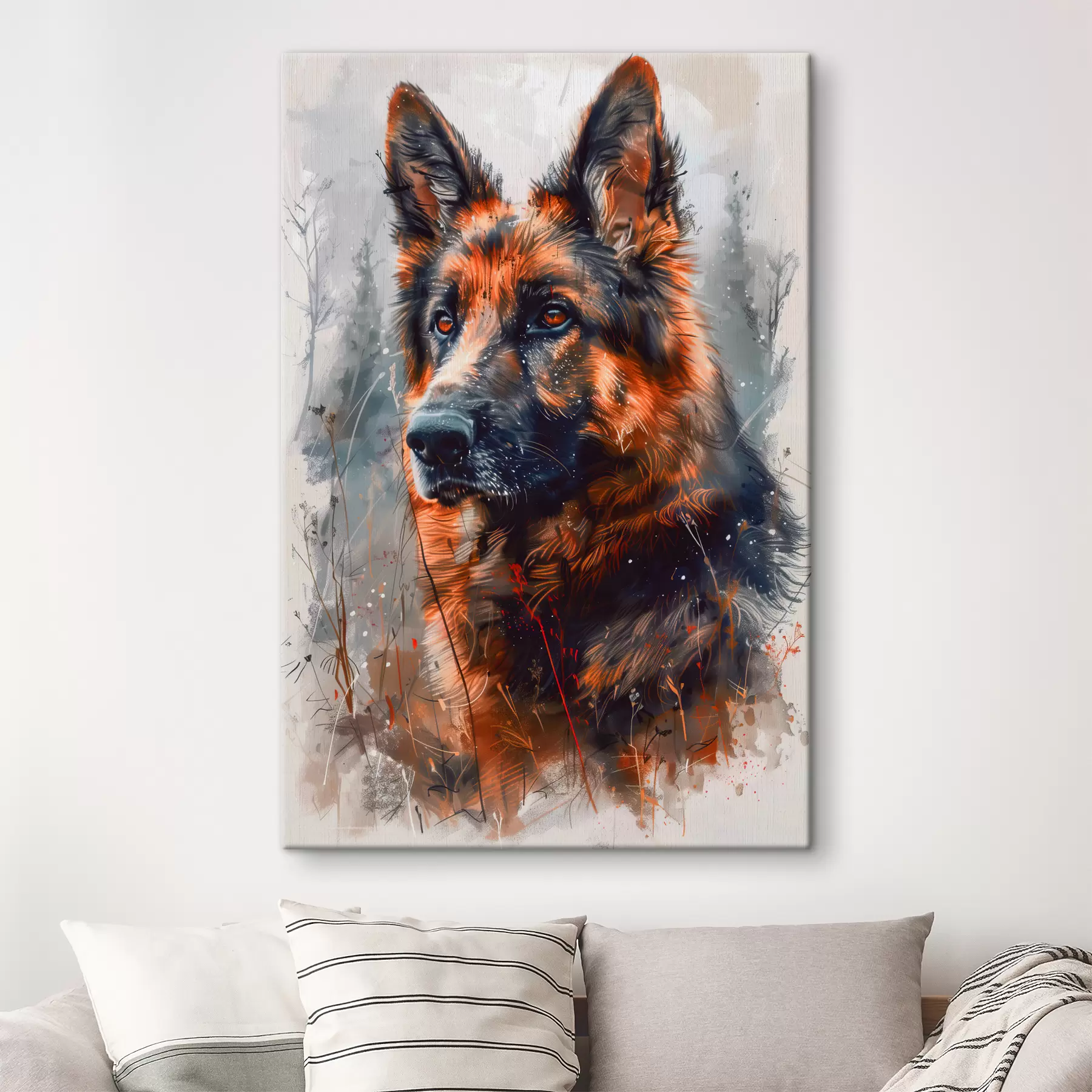 Glezna Vācu aitu suņa portrets s38995