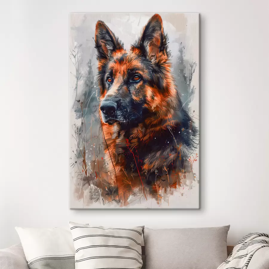 Glezna Vācu aitu suņa portrets s38995