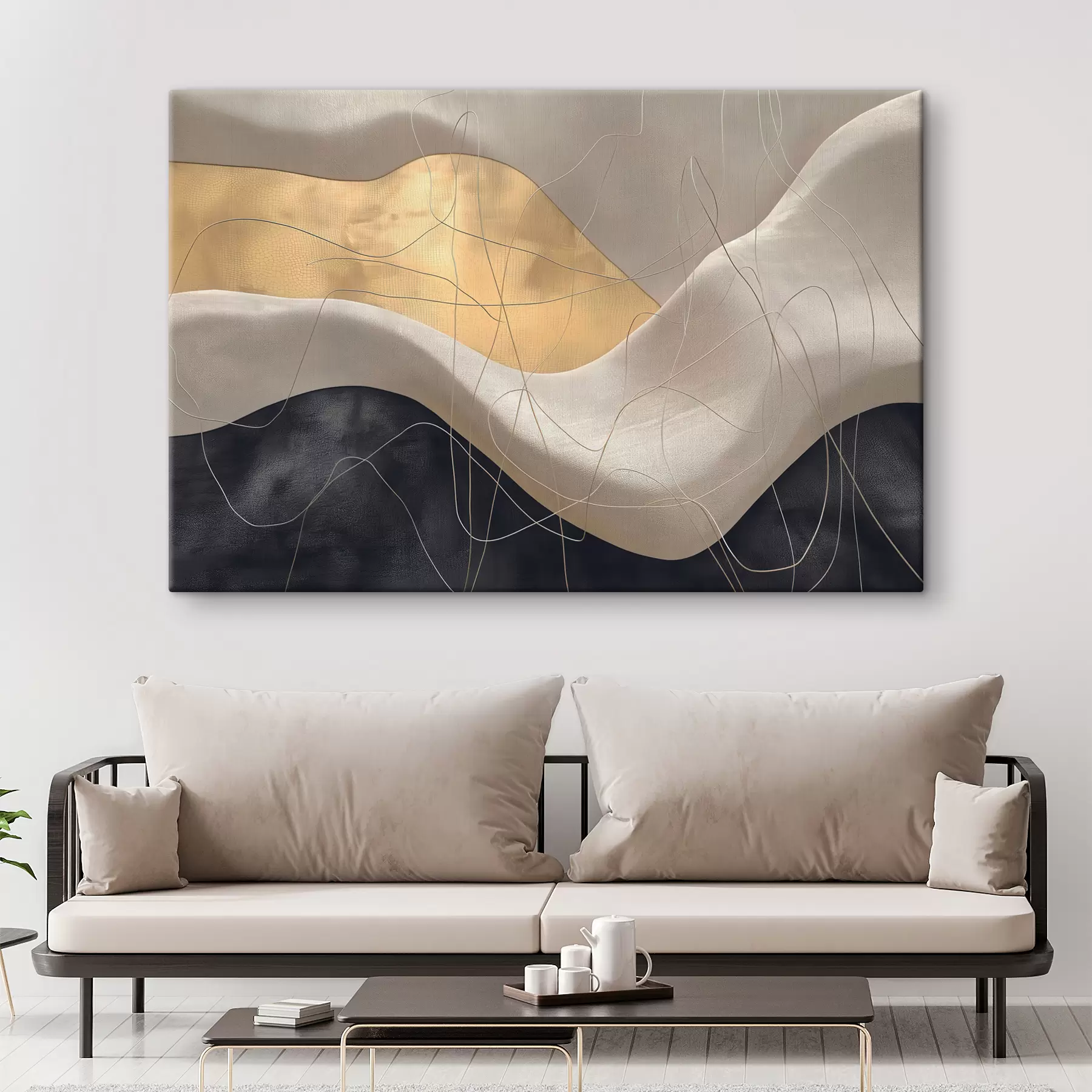 Fototapetes Abstrakcija ar viļņiem un līnijām s39053