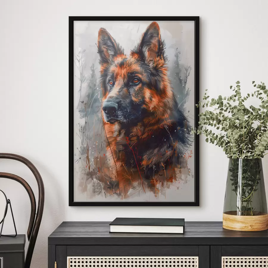 Fototapetes Vācu aitu suņa portrets f38995