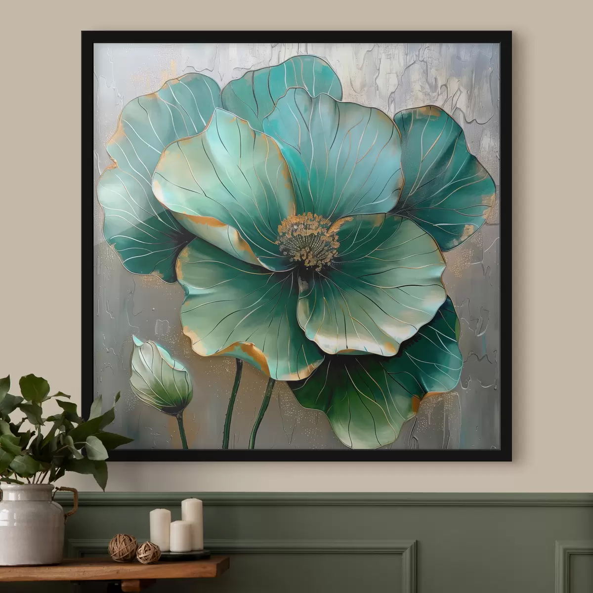 Plakāts Liels abstrakts zieds f39013