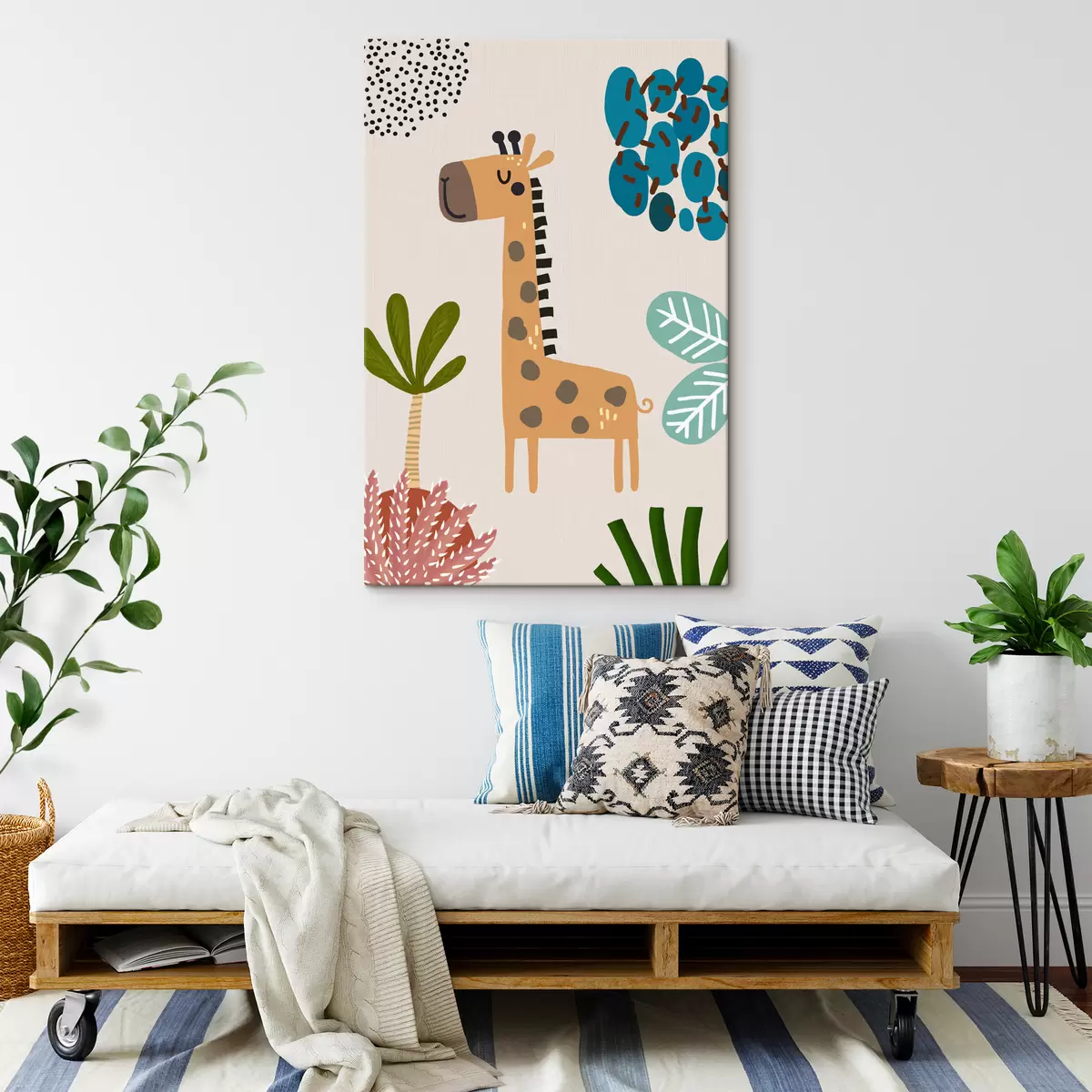 Glezna Žirafe džungļos safari stilā, boho s39096