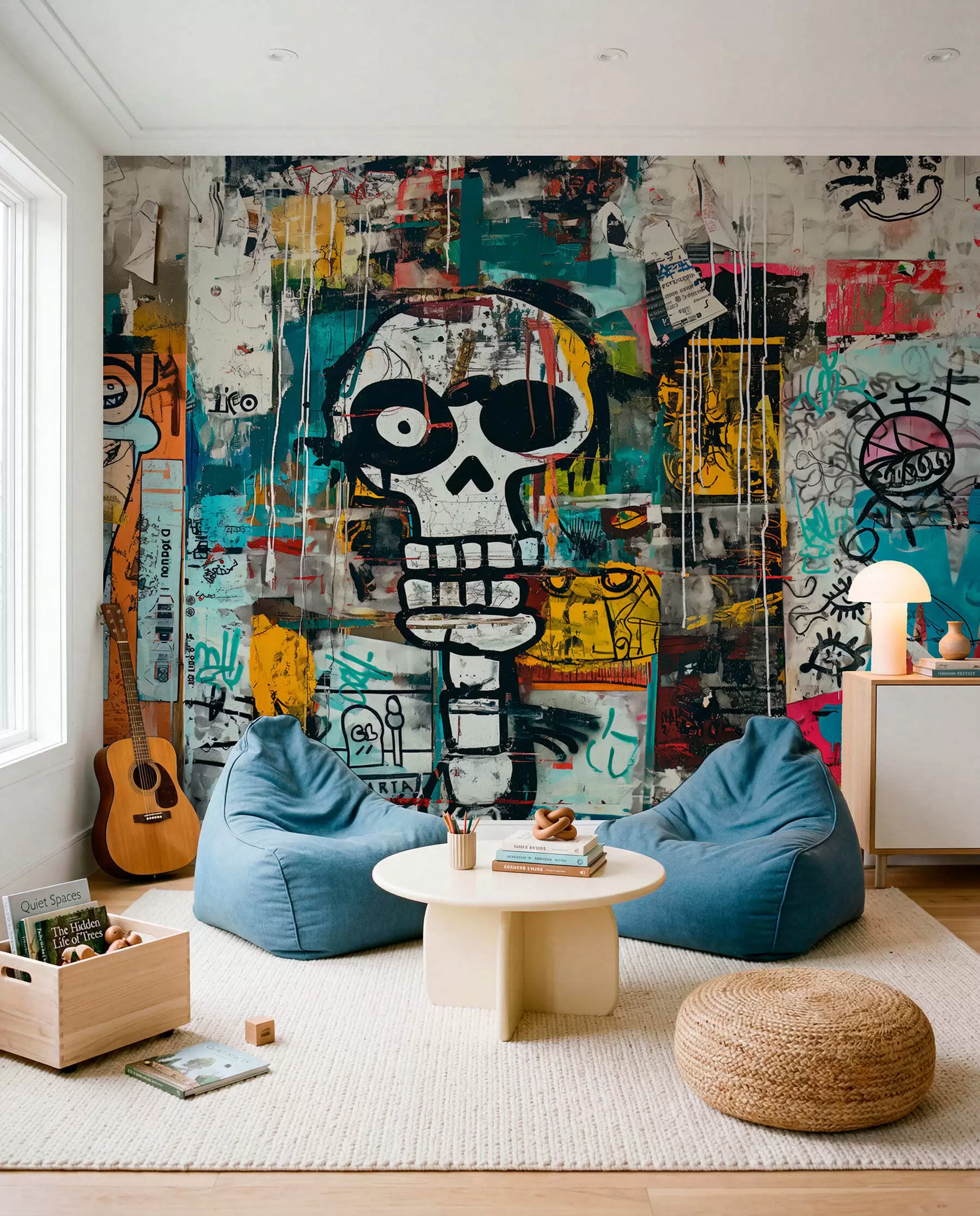 Fototapetes Galvaskauss grafiti stilā w01187