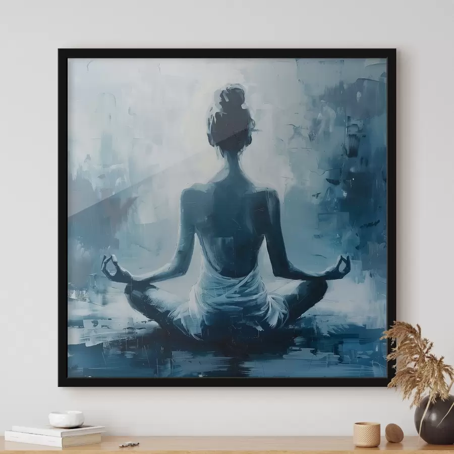 Glezna Meitene atpūšas joga f39079