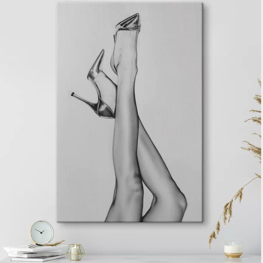 Fototapetes Modeļa kājas uz papēžiem modes illustarion art jauna tendence s39110