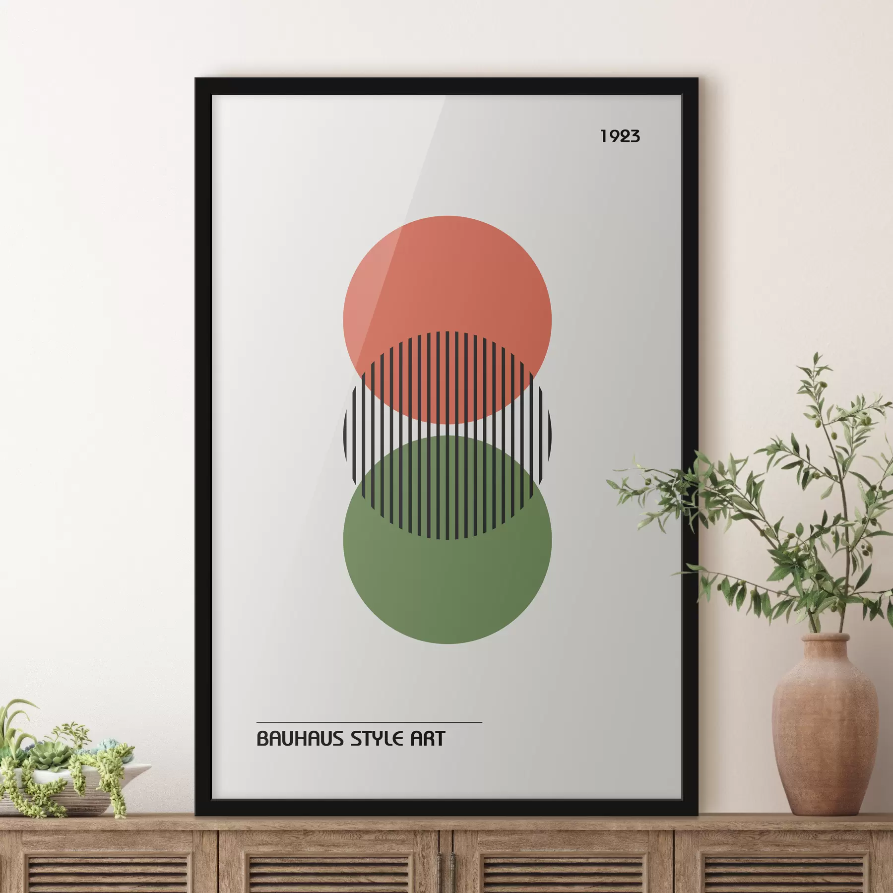 Glezna Bauhaus ģeometriskā abstrakcija f39263