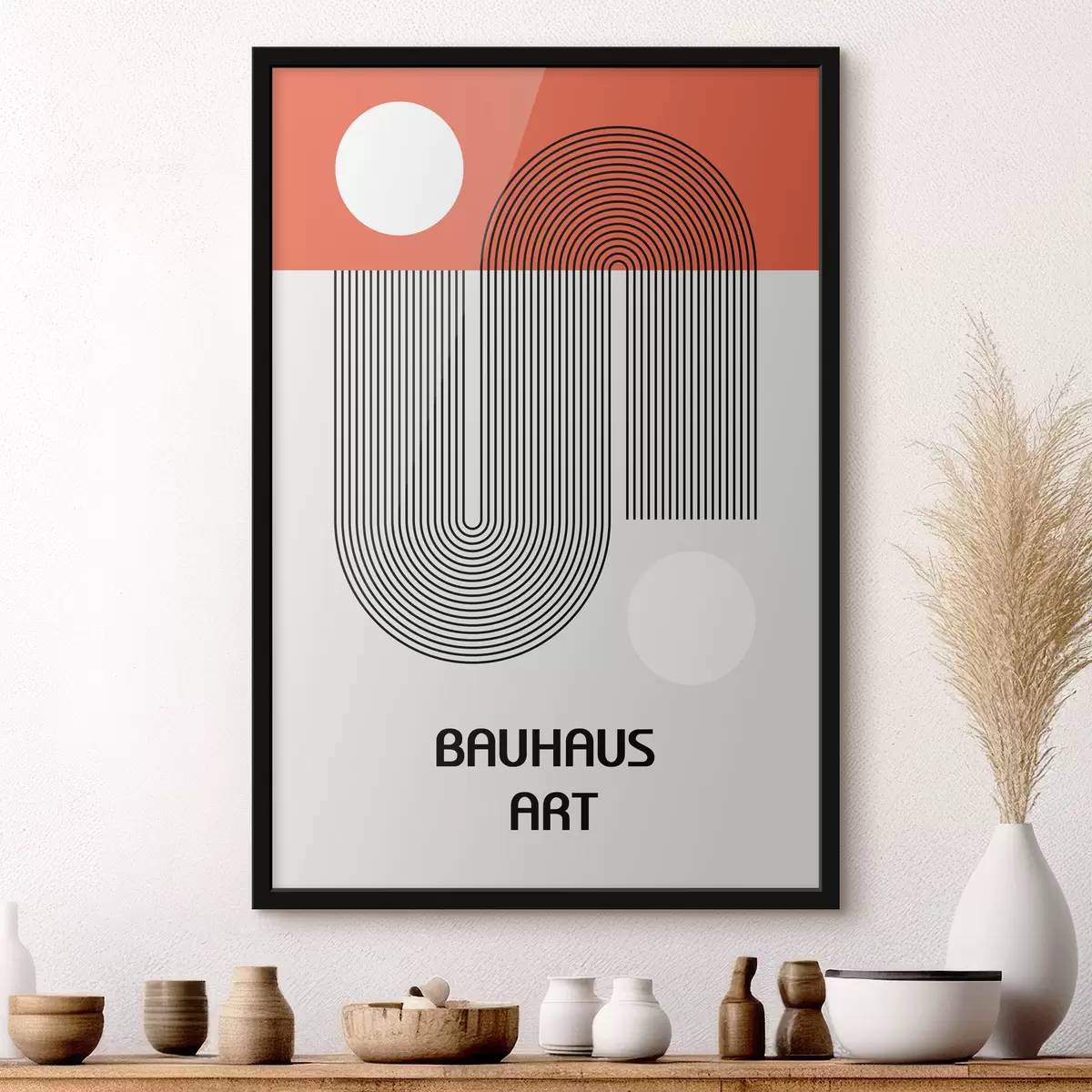 Plakāts Bauhaus ģeometriskā abstrakcija f39273