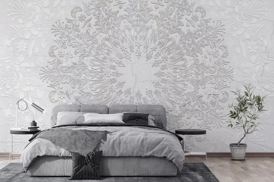 Fototapetes Ļoti detalizēta mandalas apdruka, kas rada skaistu un smalku mežģīņu dizainu w01249