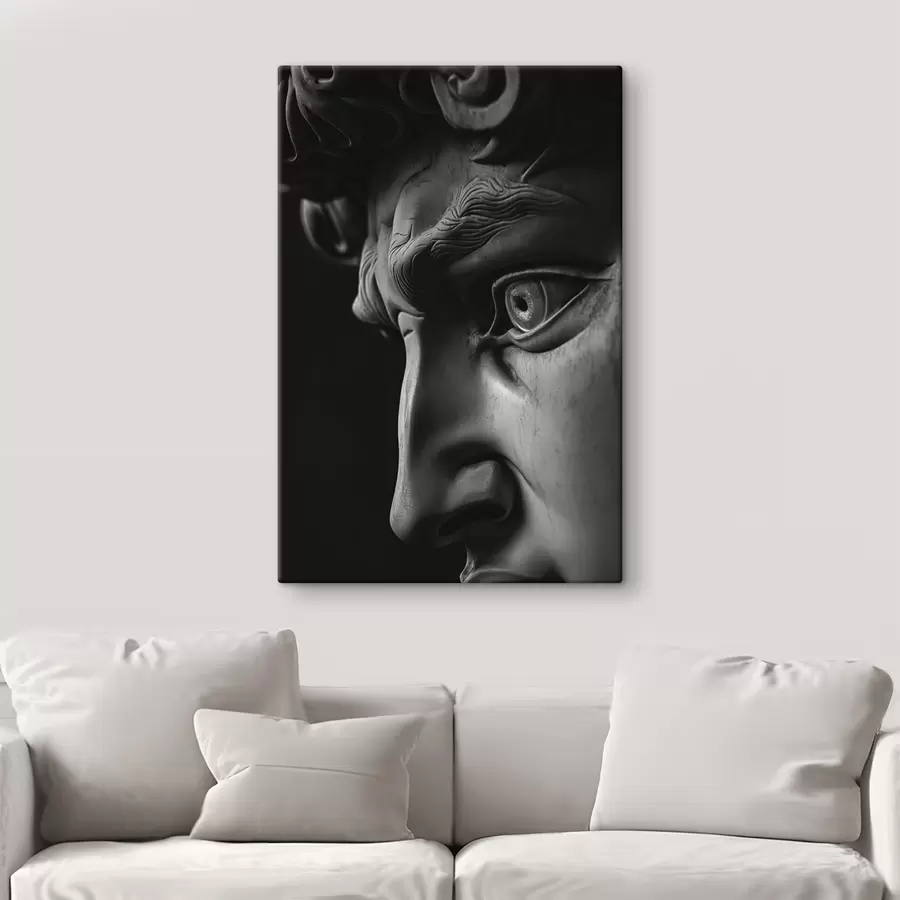 Glezna Dāvida portrets profilā tuvplānā s26124