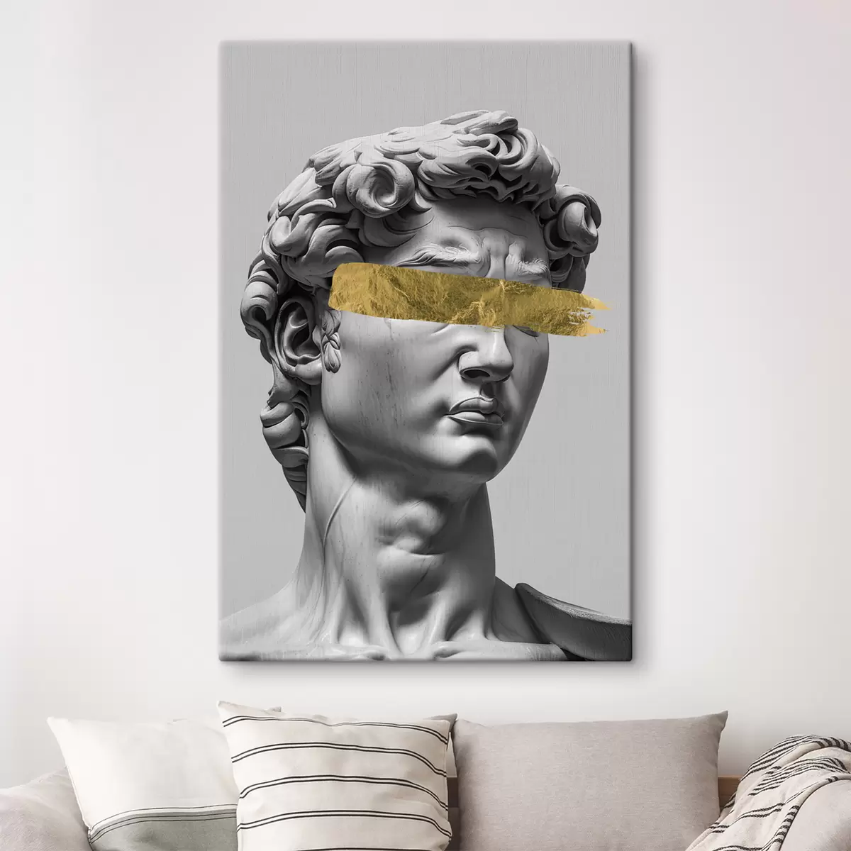 Glezna Mūsdienīga Dāvida skulptūra ar aizvērtām acīm s26129