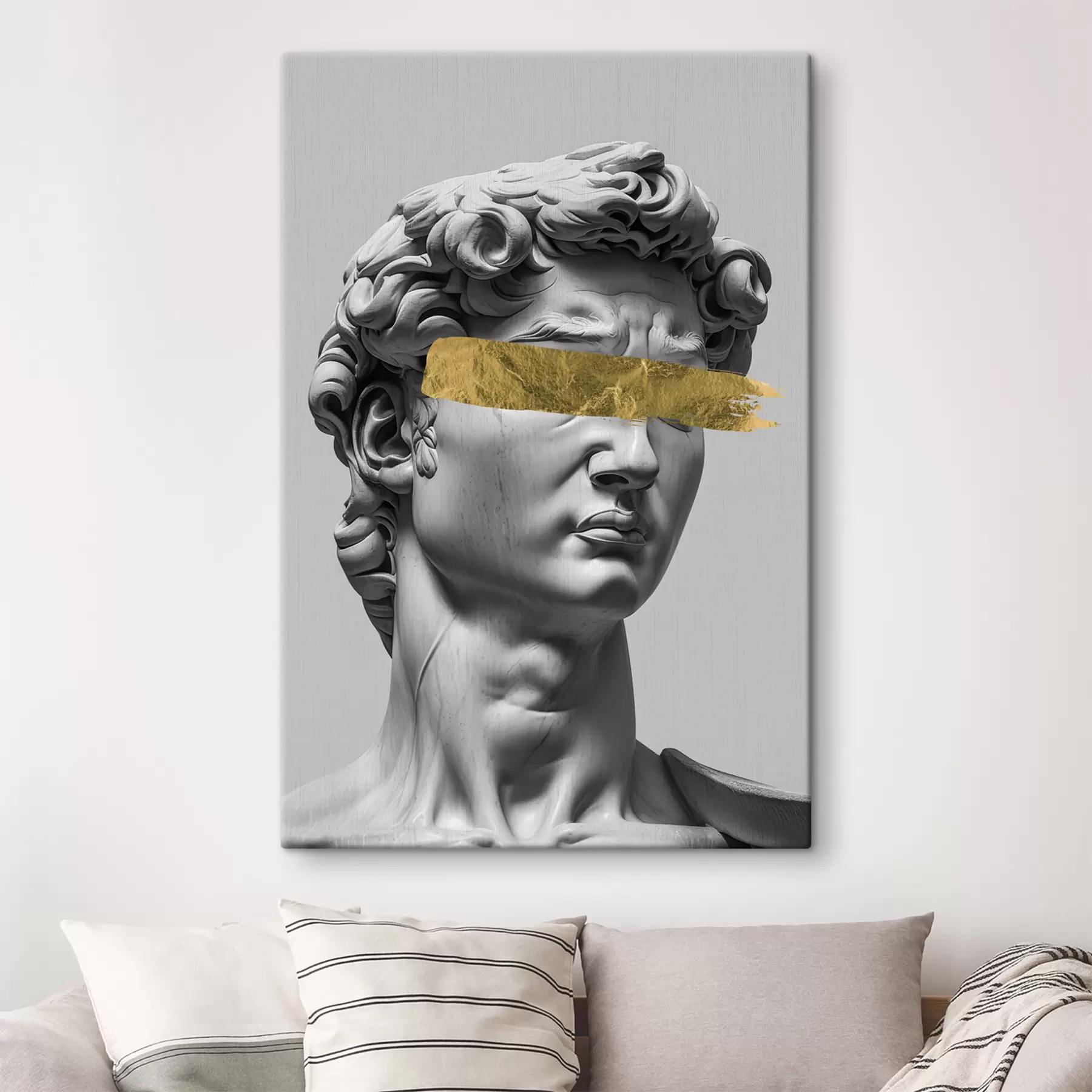 Glezna Mūsdienīga Dāvida skulptūra ar aizvērtām acīm s26129