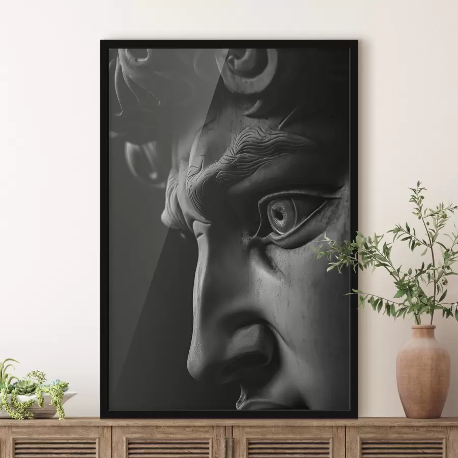 Fototapetes Dāvida portrets profilā tuvplānā f26124