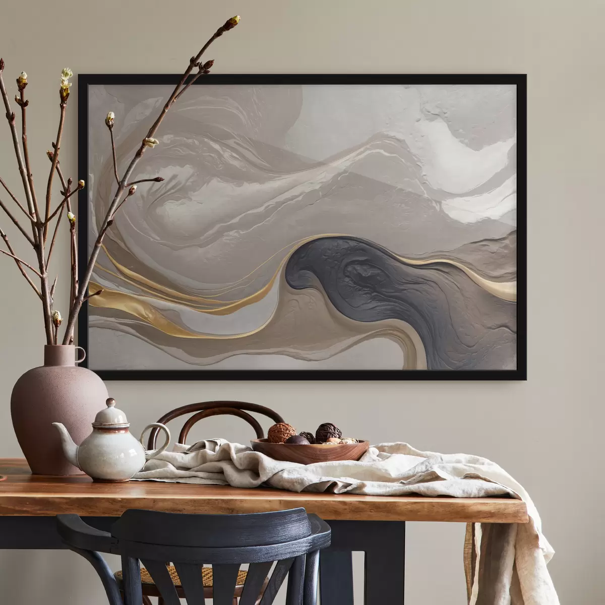 Plakāts Abstrakcija ar faktūras imitāciju f39088