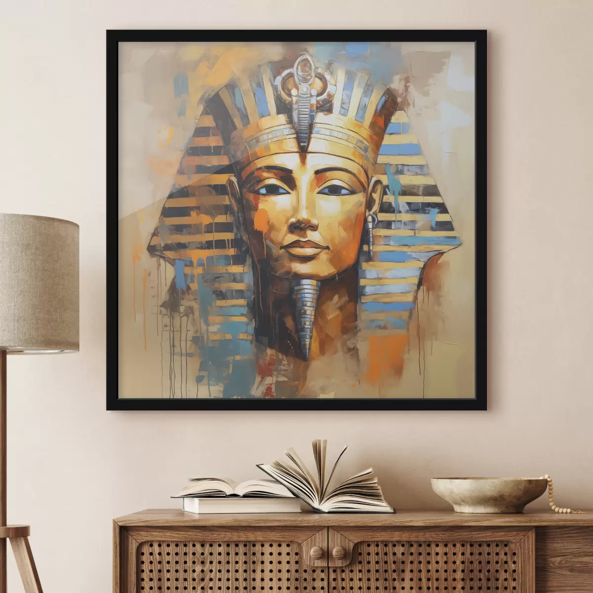 Plakāts Ēģiptes faraona eļļas gleznas portrets f39332