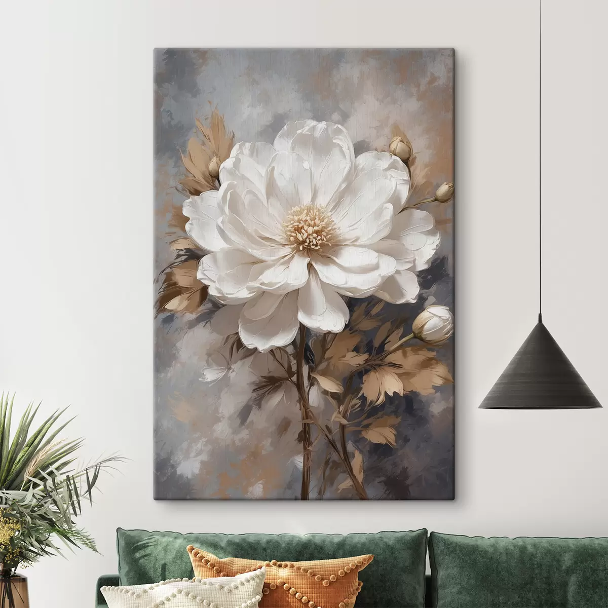 Glezna Balts zieds ar kātu s39166