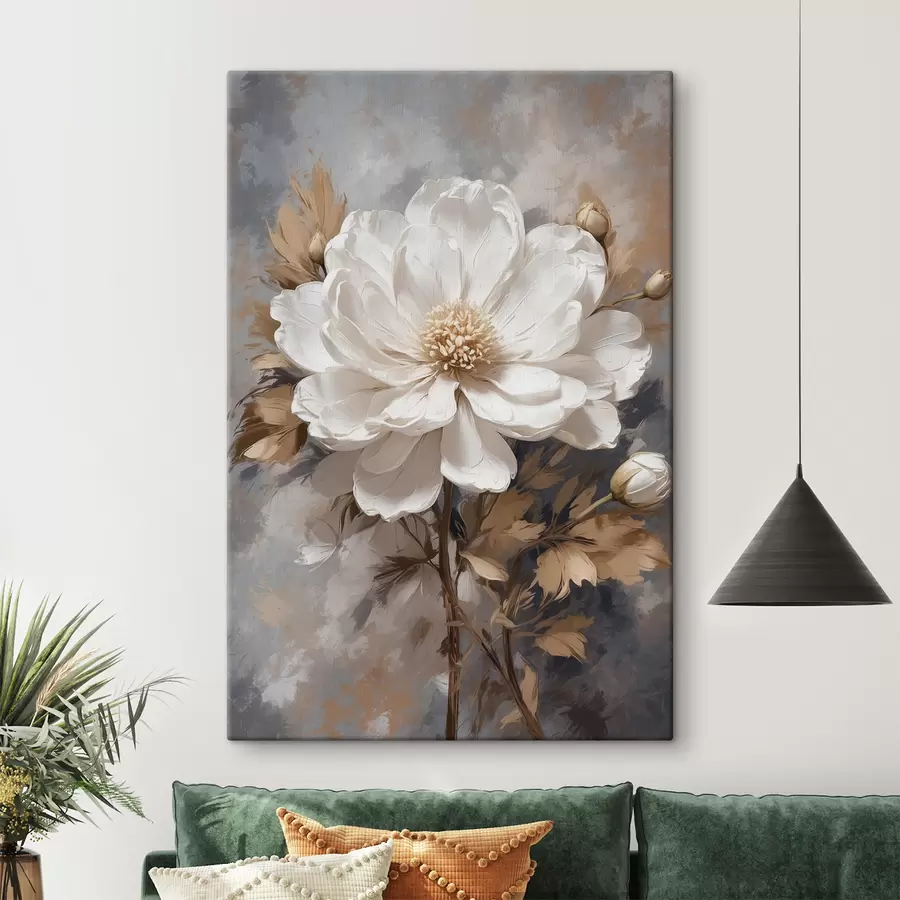 Glezna Balts zieds ar kātu s39166