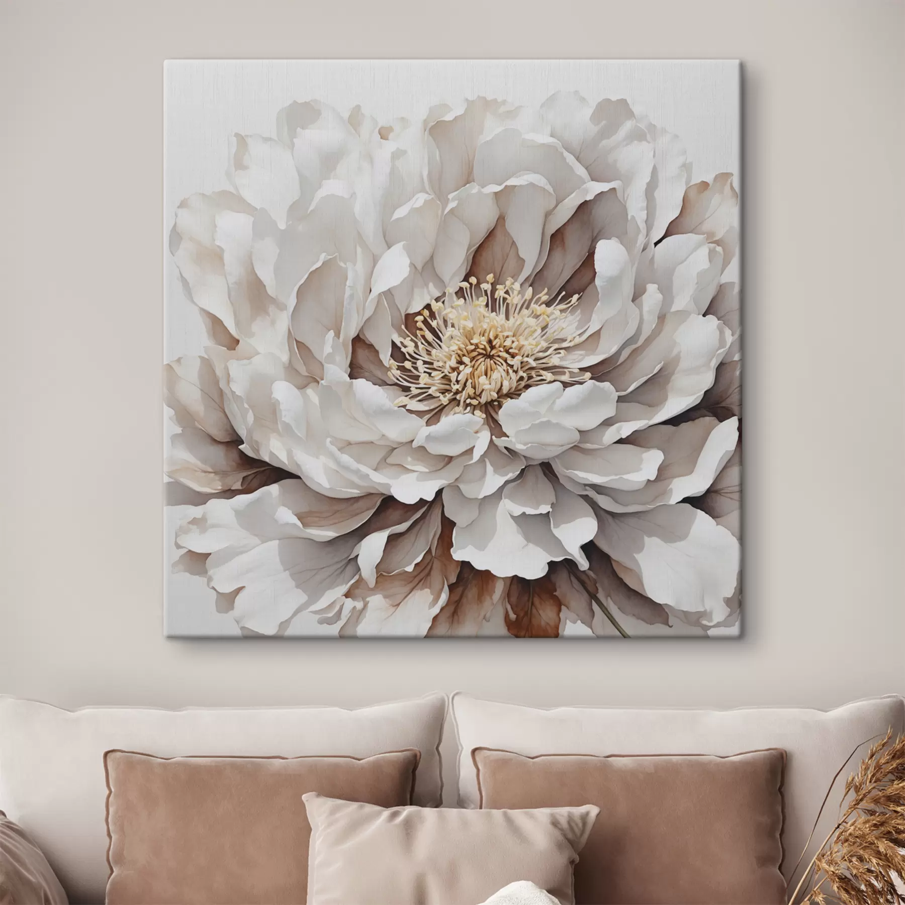 Fototapetes Baltu ziedu tuvplāns s39178