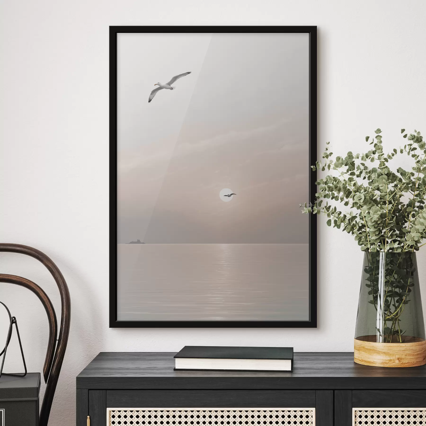 Fototapetes Kaijas lido virs jūras f39152