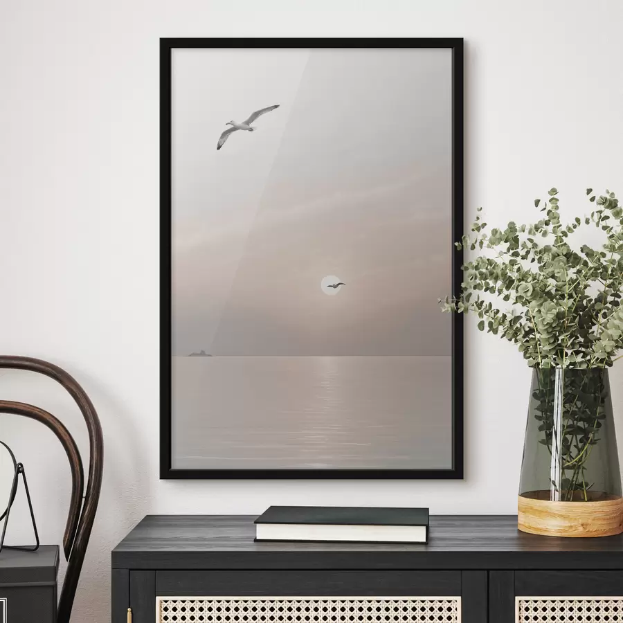 Fototapetes Kaijas lido virs jūras f39152