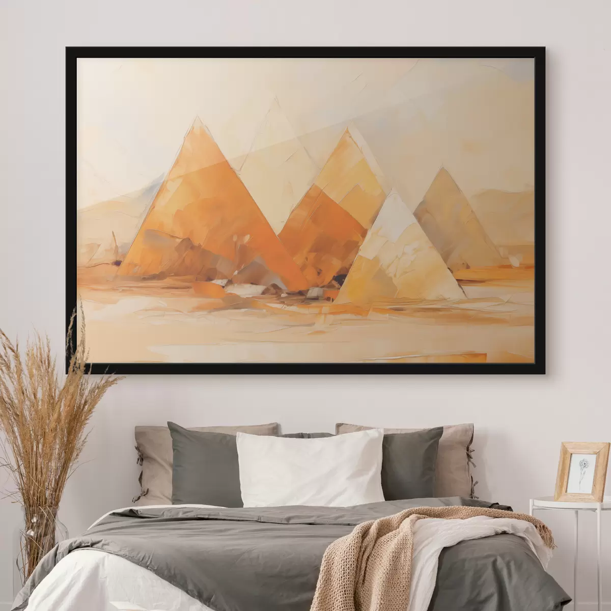 Plakāts Piramīdas tuksnesī eļļas glezna f39435