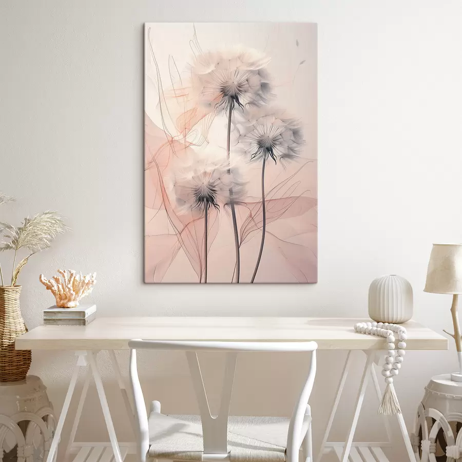 Glezna Smalkas pienenes uz abstrakta fona s39199