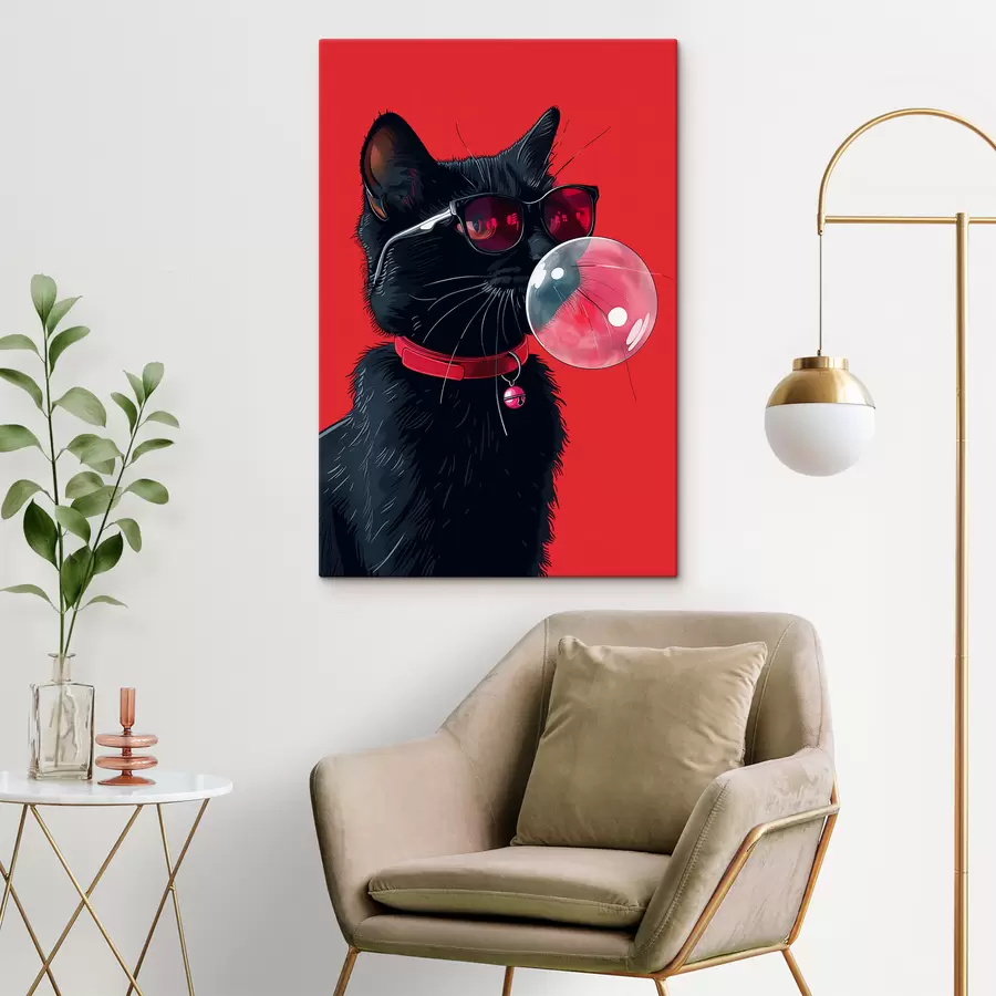 Glezna Jauks melns kaķis s39223