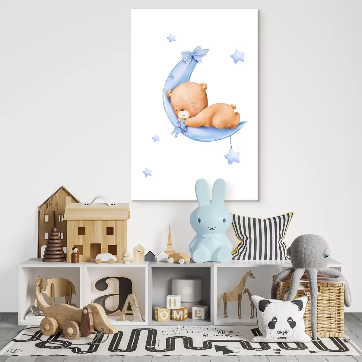 Glezna Miegains lācis uz mēness sapnī s37917v1