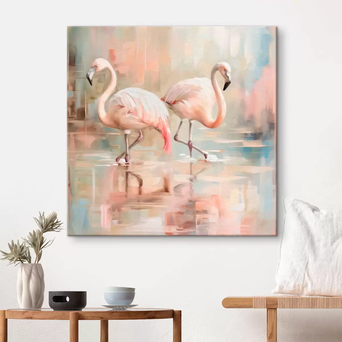 Glezna Divi flamingo putni s39540