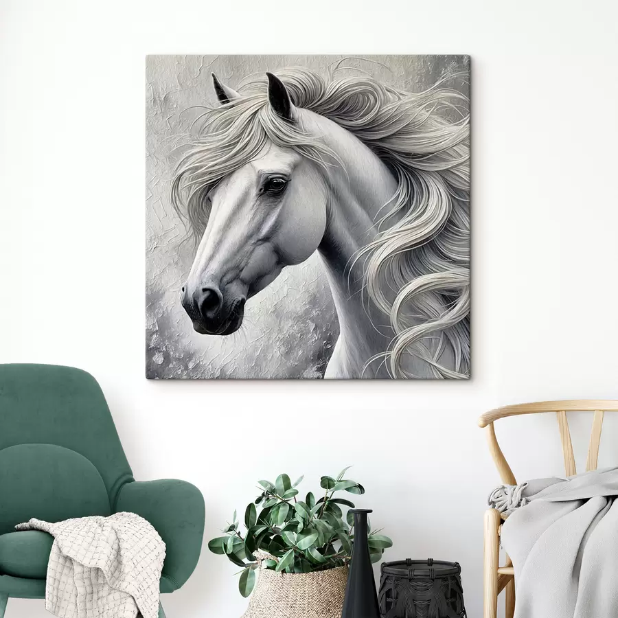 Glezna Balta zirga portrets s39489