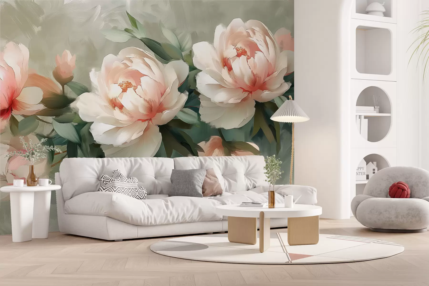 Fototapetes Skaists mīksts un sapņains ziedu fons w07947