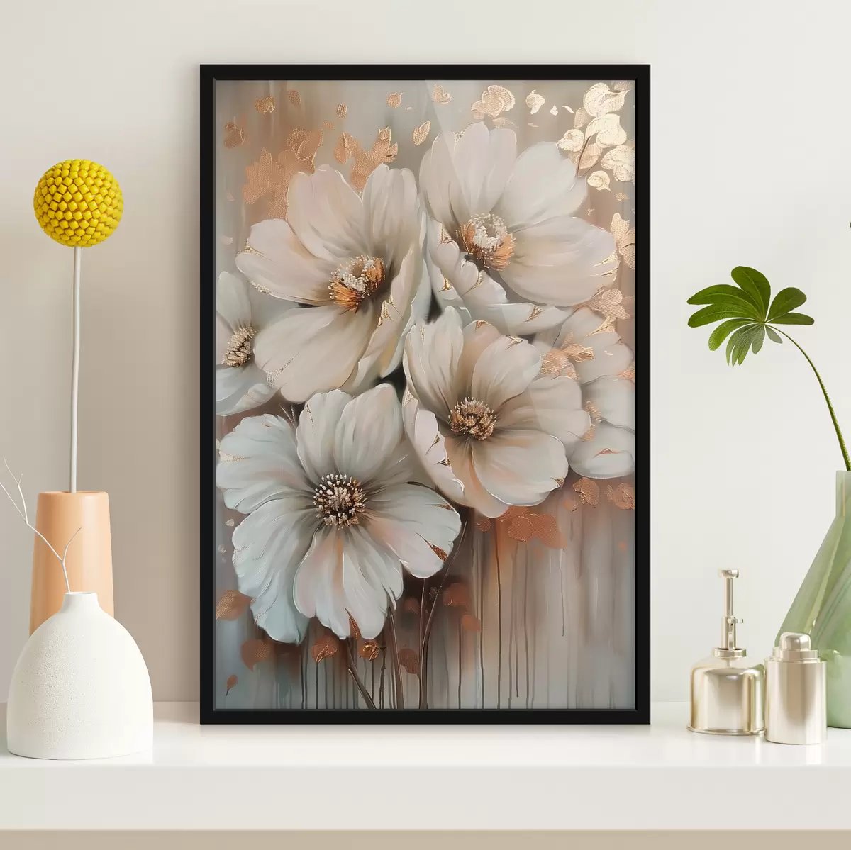 Plakāts Baltie ziedi f39551