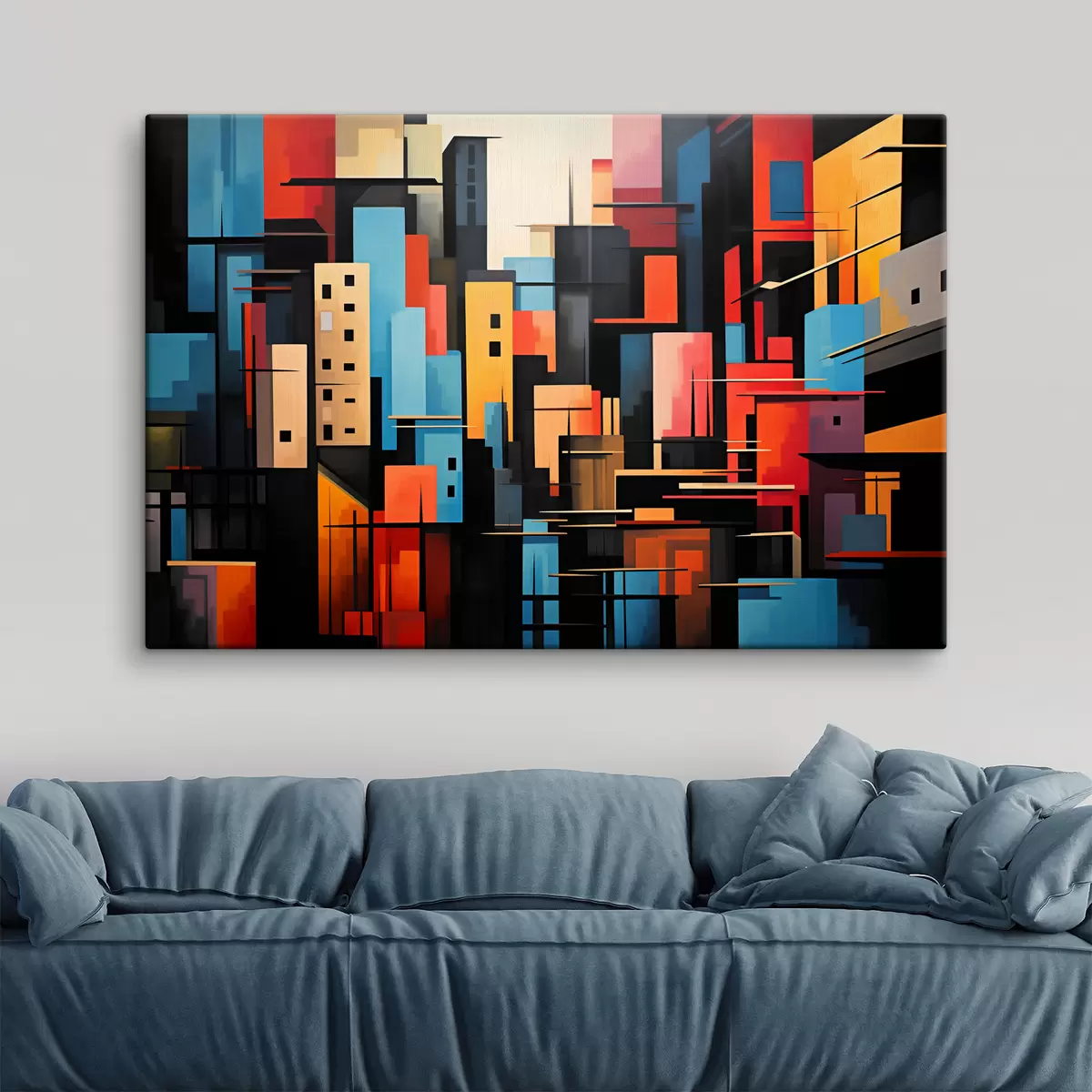 Glezna Pilsētas ģeometriskā abstrakcija s39716