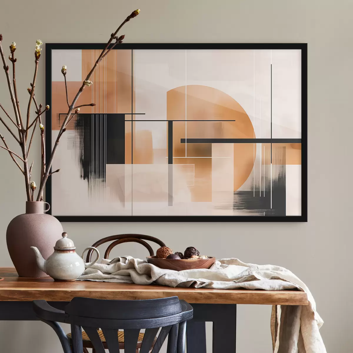 Plakāts Abstrakcija ar ģeometriskām formām f39561