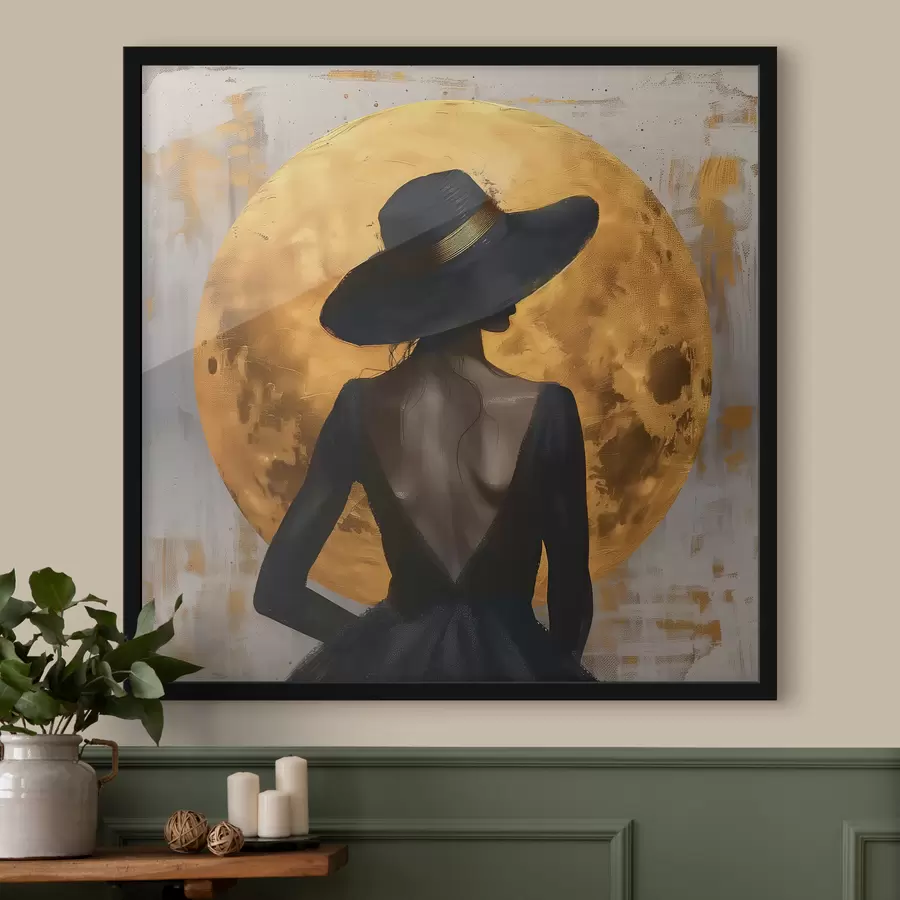 Fototapetes Meitene melnā f39685