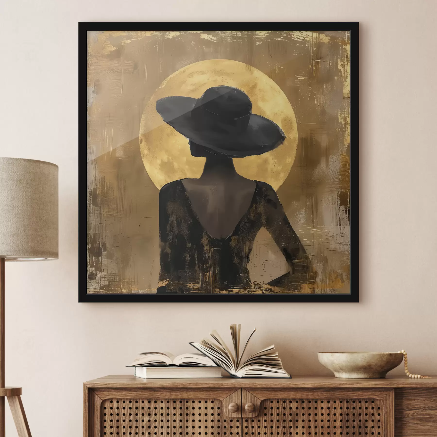 Fototapetes Meitene melnā f39686