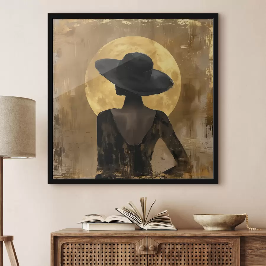 Fototapetes Meitene melnā f39686