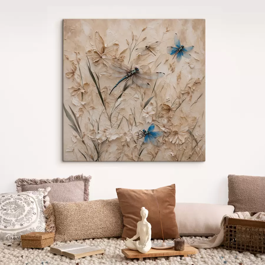 Glezna Spāres uz abstrakta bēša fona s39600