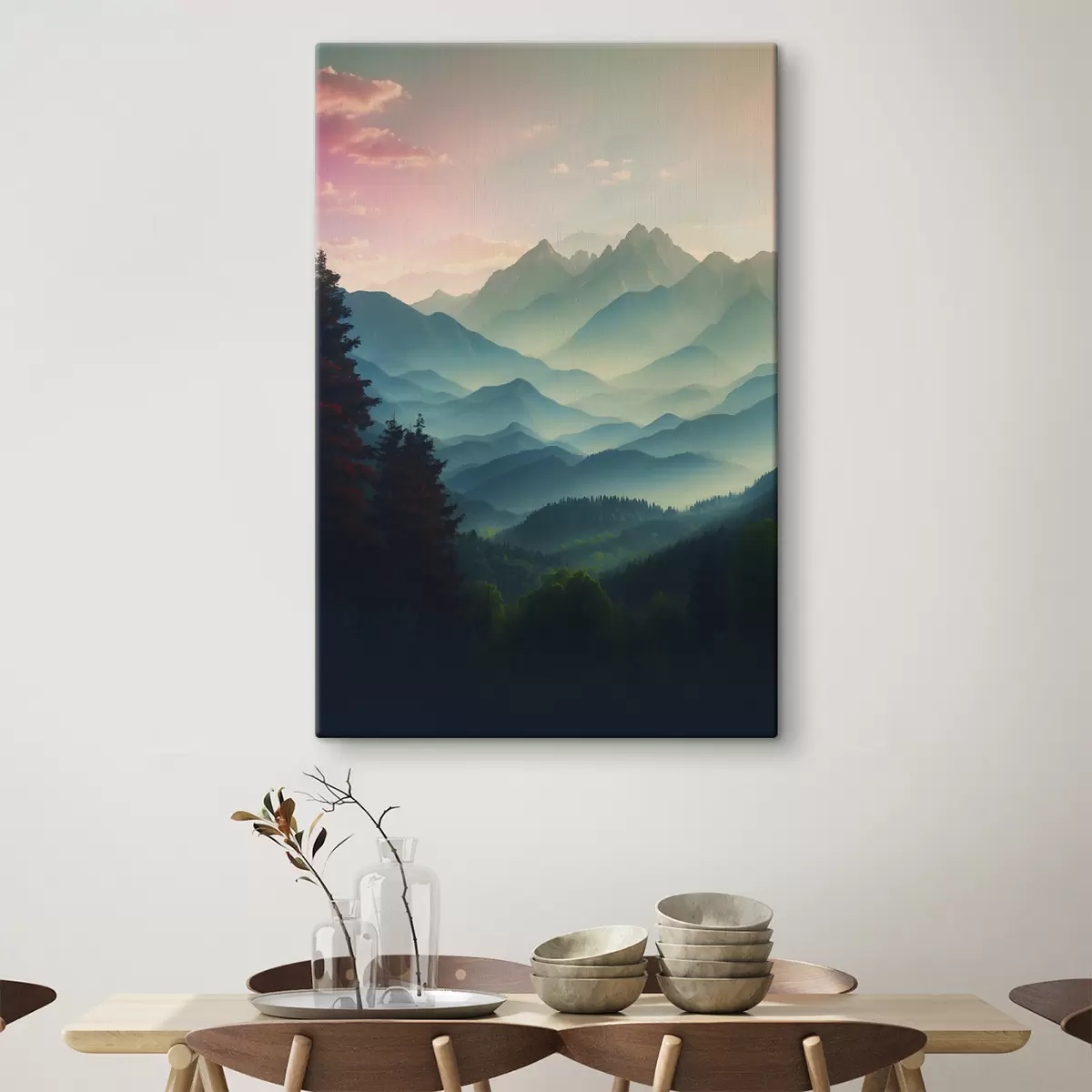 Glezna Kalnu skats saullēktā s39607