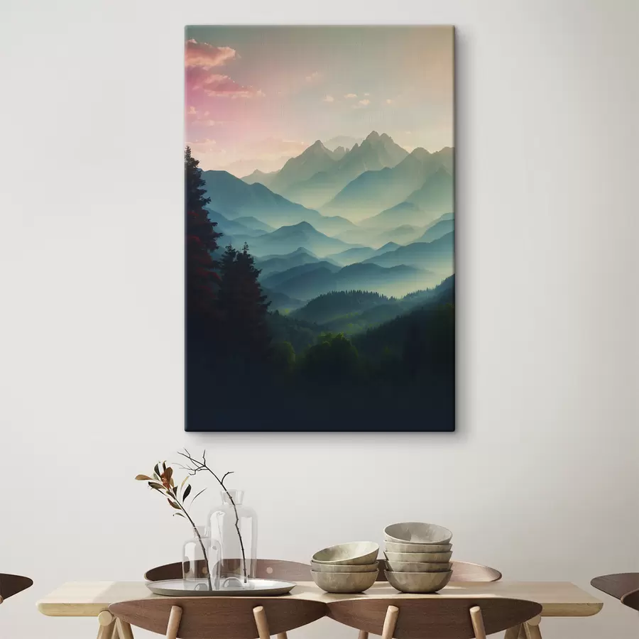 Glezna Kalnu skats saullēktā s39607