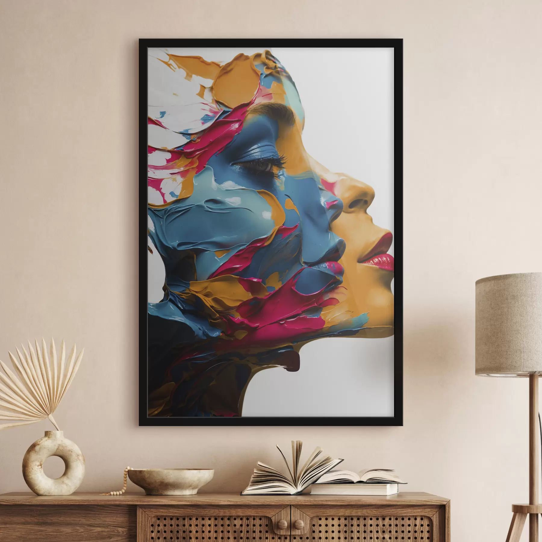 Fototapetes Sievietes seja ar eļļas krāsām f39591