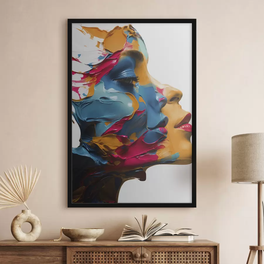 Fototapetes Sievietes seja ar eļļas krāsām f39591