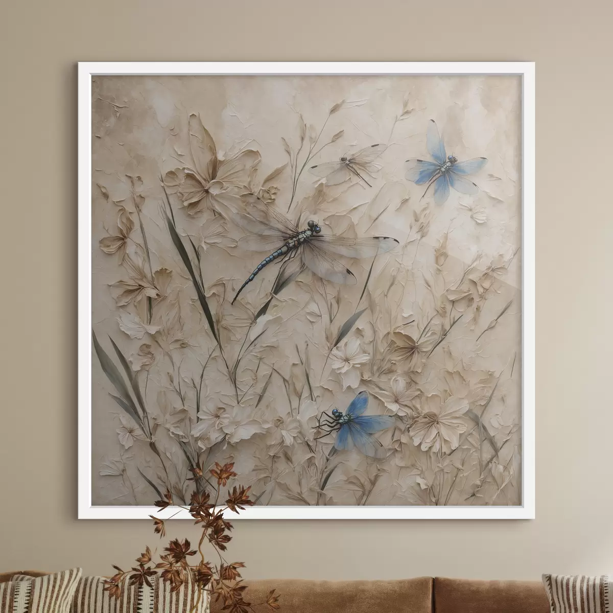 Plakāts Spāres uz abstrakta bēša fona f39600