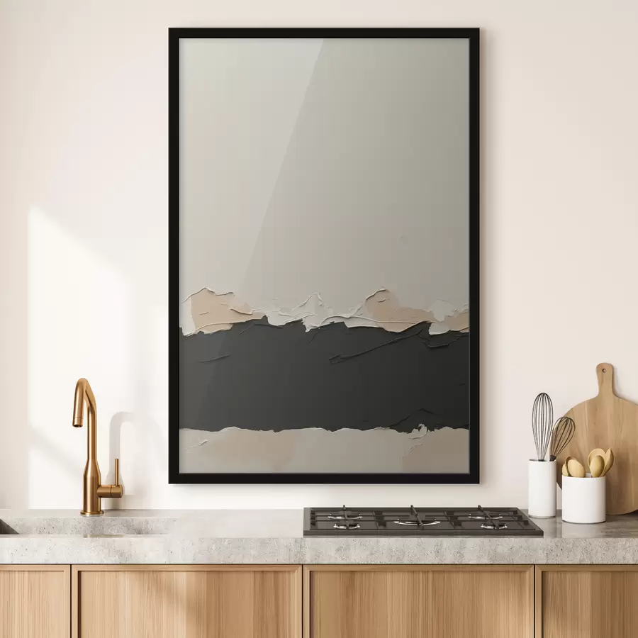 Fototapetes Abstrakta glezna ar baltu un melnu krāsu f39609